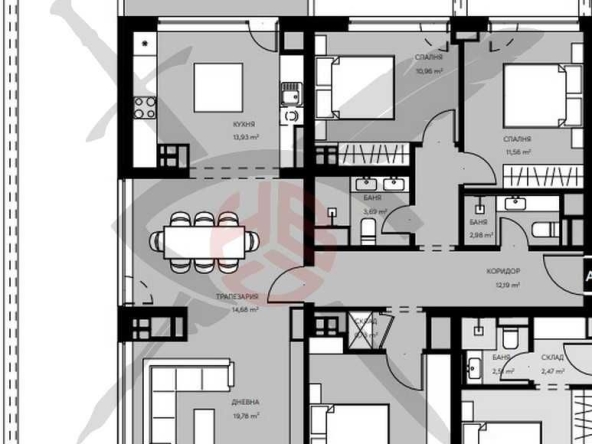 Тристаен апартамент в София, Кръстова вада - 283 кв.м за 1830 €/кв.м - Снимка #1