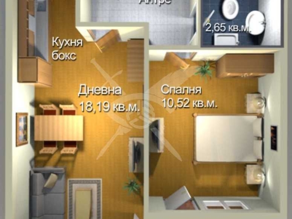 Двустаен апартамент в Бургас, Меден рудник - зона А - 55 кв.м за 1064 €/кв.м - Снимка #1