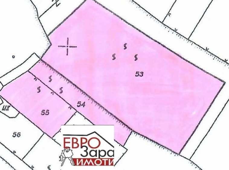 Парцел в с. Пряпорец, Област Стара Загора - 3844 кв.м за 14 €/кв.м - Снимка #1