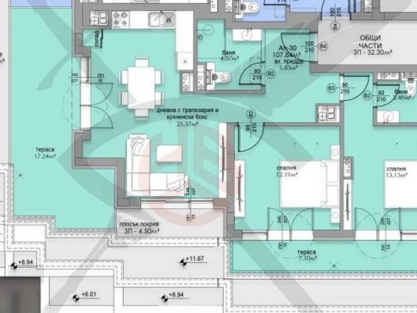 Тристаен апартамент в София, Малинова долина - 132 кв.м за 1739 €/кв.м - Снимка #1