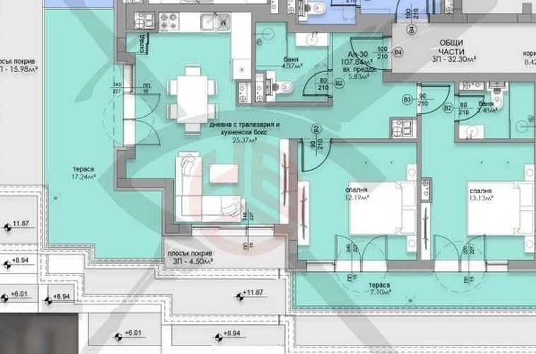 Тристаен апартамент в София, Малинова долина - 132 кв.м за 1739 €/кв.м - Снимка #1