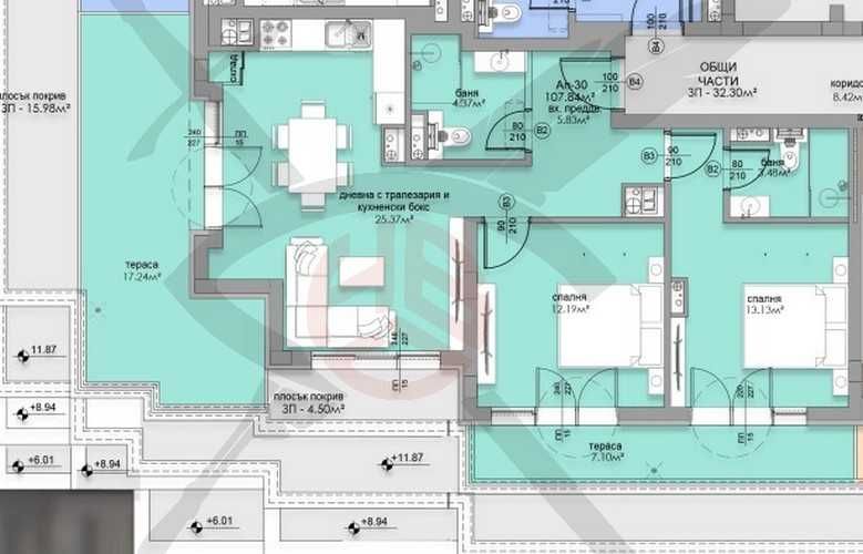 Тристаен апартамент в София, Малинова долина - 132 кв.м за 1739 €/кв.м - Снимка #1