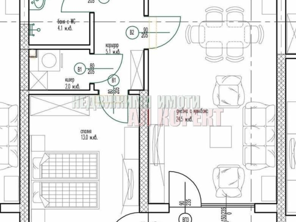 Двустаен апартамент в Варна, Възраждане 1 - 74 кв.м за 1419 €/кв.м - Снимка #1