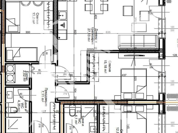 Тристаен апартамент в Пловдив, Остромила - 110 кв.м за 1308 €/кв.м - Снимка #1