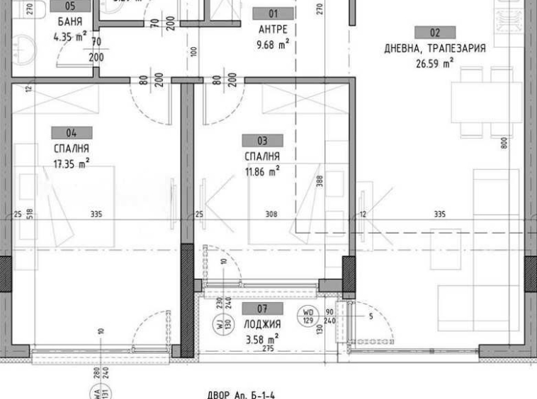 Тристаен апартамент в София, Дианабад - 104 кв.м за 1827 €/кв.м - Снимка #1