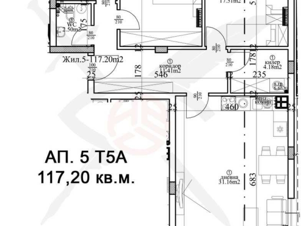 Тристаен апартамент в Варна, Център - 136 кв.м за 1471 €/кв.м - Снимка #1