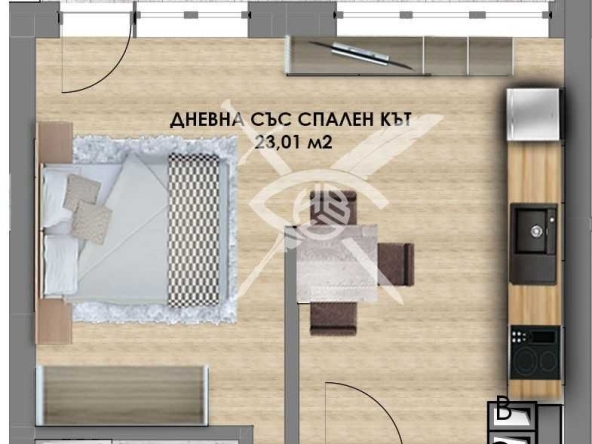 Двустаен апартамент в Пловдив, Христо Смирненски - 61 кв.м за 503 €/кв.м - Снимка #1
