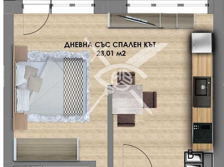 Двустаен апартамент в Пловдив, Христо Смирненски - 61 кв.м за 503 €/кв.м - Снимка #1