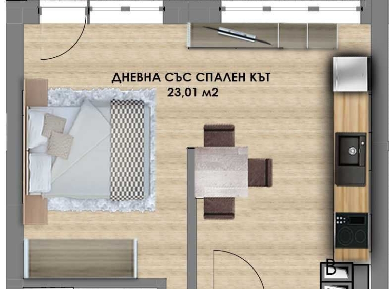 Едностаен апартамент в Пловдив, Христо Смирненски - 61 кв.м за 920 €/кв.м - Снимка #1
