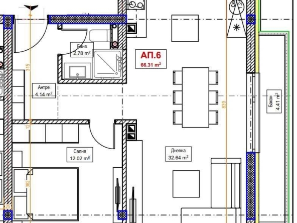 Двустаен апартамент в Велинград - 65 кв.м за 959 €/кв.м - Снимка #1