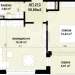 Двустаен апартамент в Созопол - 58 кв.м за 1320 €/кв.м - Снимка #1