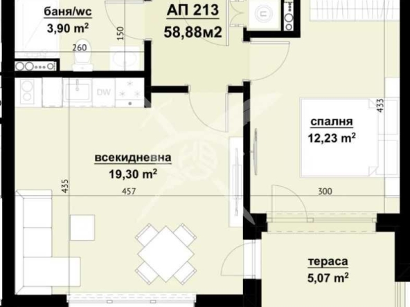 Двустаен апартамент в Созопол - 58 кв.м за 1320 €/кв.м - Снимка #1