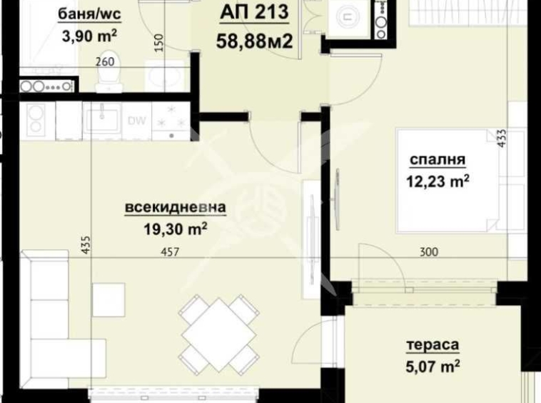 Двустаен апартамент в Созопол - 58 кв.м за 1320 €/кв.м - Снимка #1