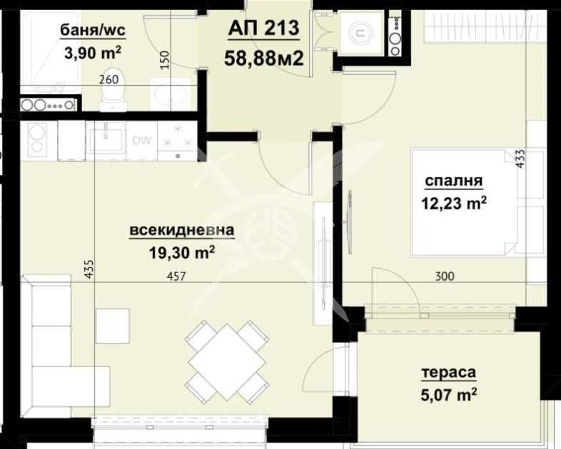 Двустаен апартамент в Созопол - 58 кв.м за 1320 €/кв.м - Снимка #1