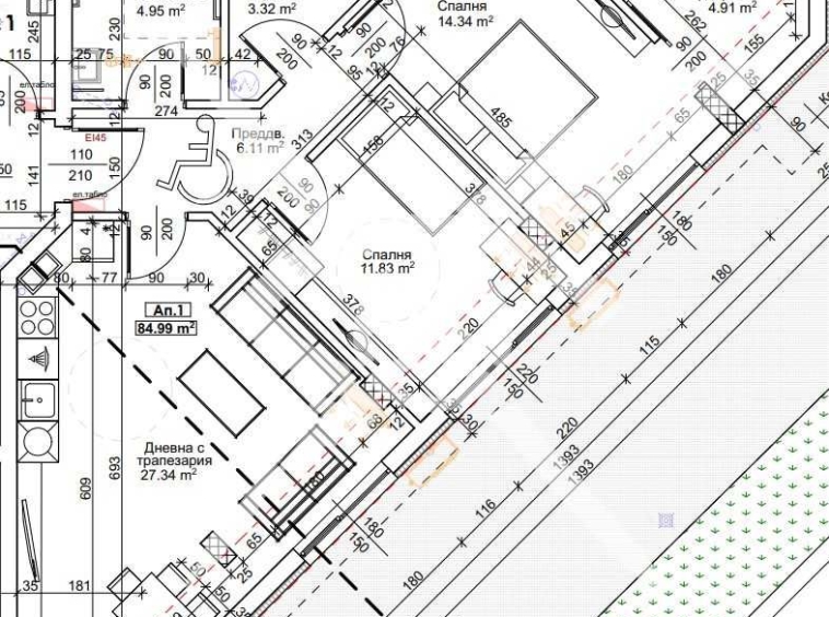 Тристаен апартамент в Пловдив, Тракия - 97 кв.м за 1060 €/кв.м - Снимка #1