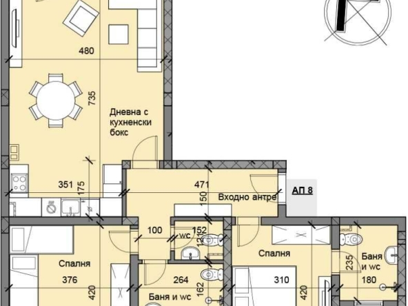 Тристаен апартамент в Пловдив, Остромила - 110 кв.м за 1282 €/кв.м - Снимка #1