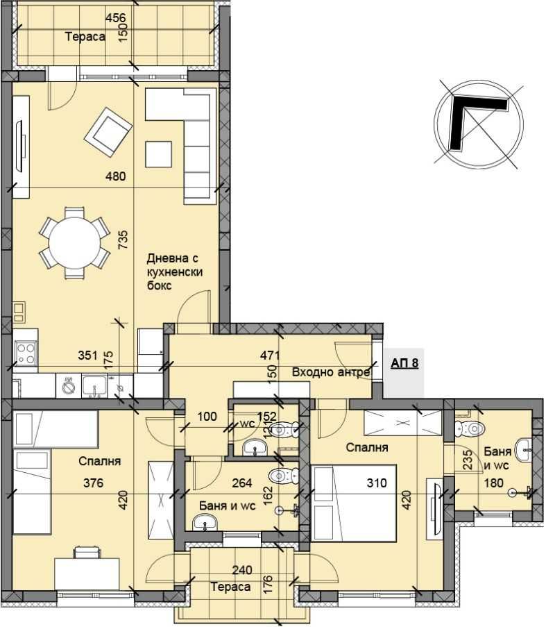 Тристаен апартамент в Пловдив, Остромила - 110 кв.м за 1282 €/кв.м - Снимка #1