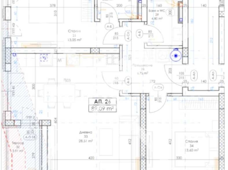 Тристаен апартамент в Пловдив, Беломорски - 105 кв.м за 566 €/кв.м - Снимка #1