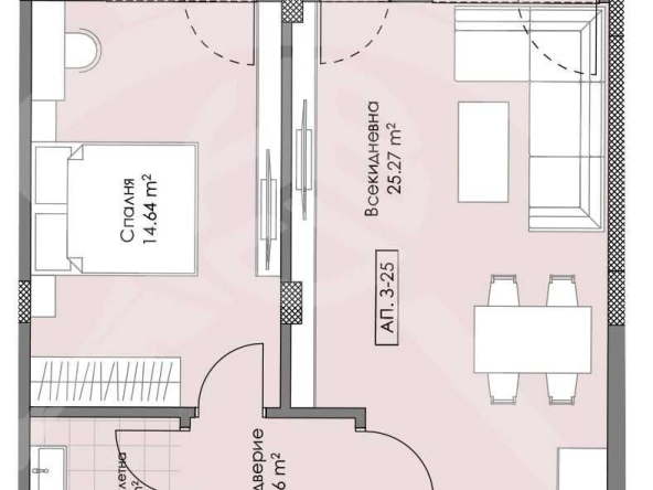 Двустаен апартамент в Пловдив, Остромила - 73 кв.м за 1124 €/кв.м - Снимка #1
