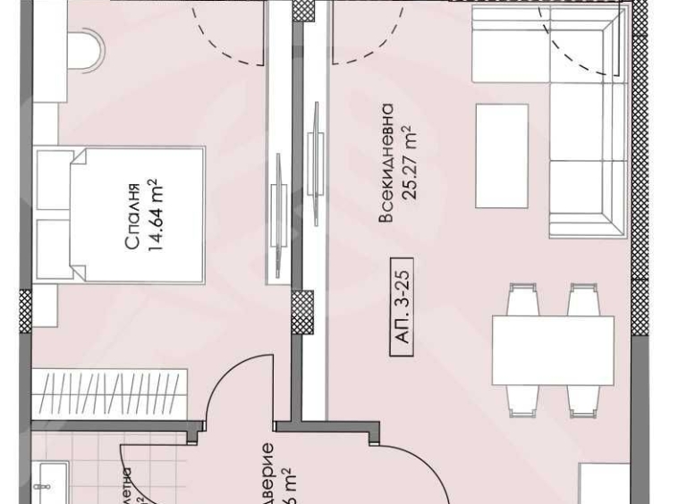 Двустаен апартамент в Пловдив, Остромила - 73 кв.м за 1124 €/кв.м - Снимка #1