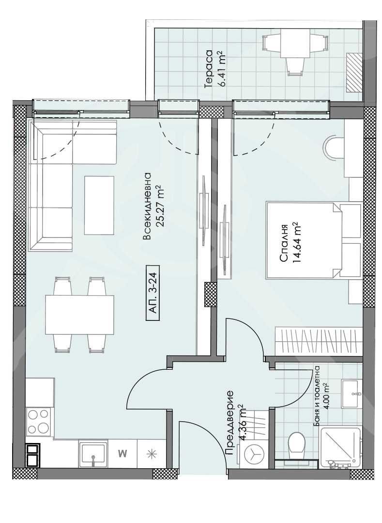 Двустаен апартамент в Пловдив, Остромила - 73 кв.м за 1124 €/кв.м - Снимка #1