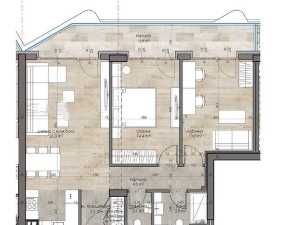 Тристаен апартамент в София, Дружба 2 - 111 кв.м за 3109 €/кв.м - Снимка #1