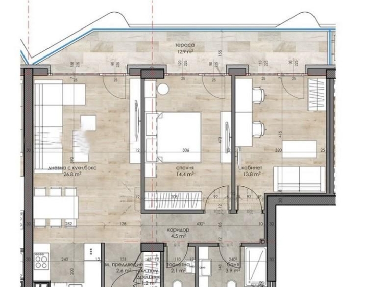 Тристаен апартамент в София, Дружба 2 - 111 кв.м за 3109 €/кв.м - Снимка #1