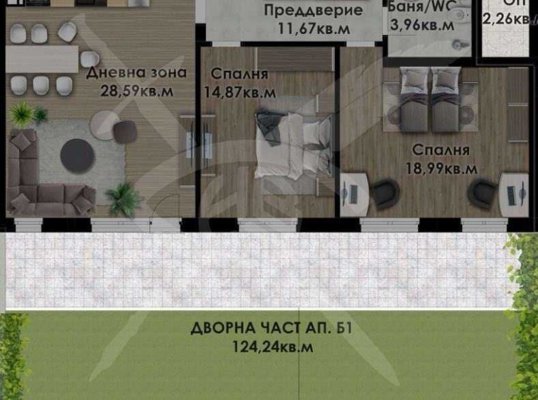 Тристаен апартамент в София, Хладилника - 113 кв.м за 820 €/кв.м - Снимка #1