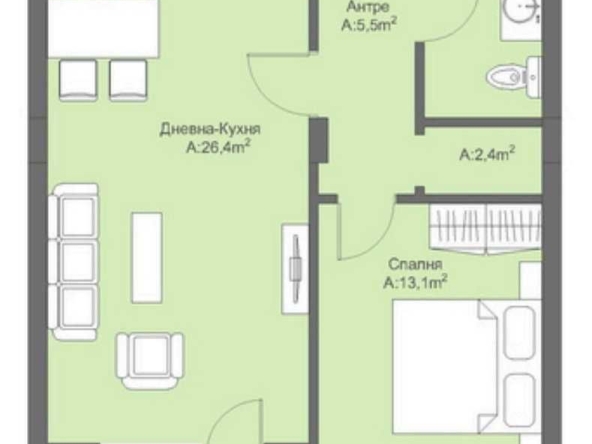 Двустаен апартамент в Велинград - 72 кв.м за 947 €/кв.м - Снимка #1