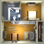 Двустаен апартамент в Бургас, Меден рудник - зона А - 67 кв.м за 999 €/кв.м - Снимка #1