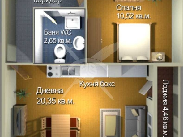 Двустаен апартамент в Бургас, Меден рудник - зона А - 67 кв.м за 999 €/кв.м - Снимка #1