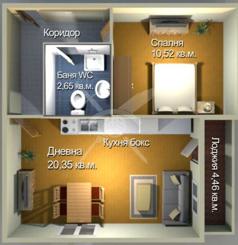 Двустаен апартамент в Бургас, Меден рудник - зона А - 67 кв.м за 999 €/кв.м - Снимка #1