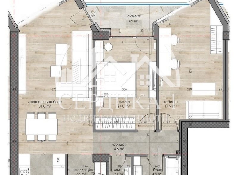 Тристаен апартамент в София, Дружба 2 - 111 кв.м за 2850 €/кв.м - Снимка #1