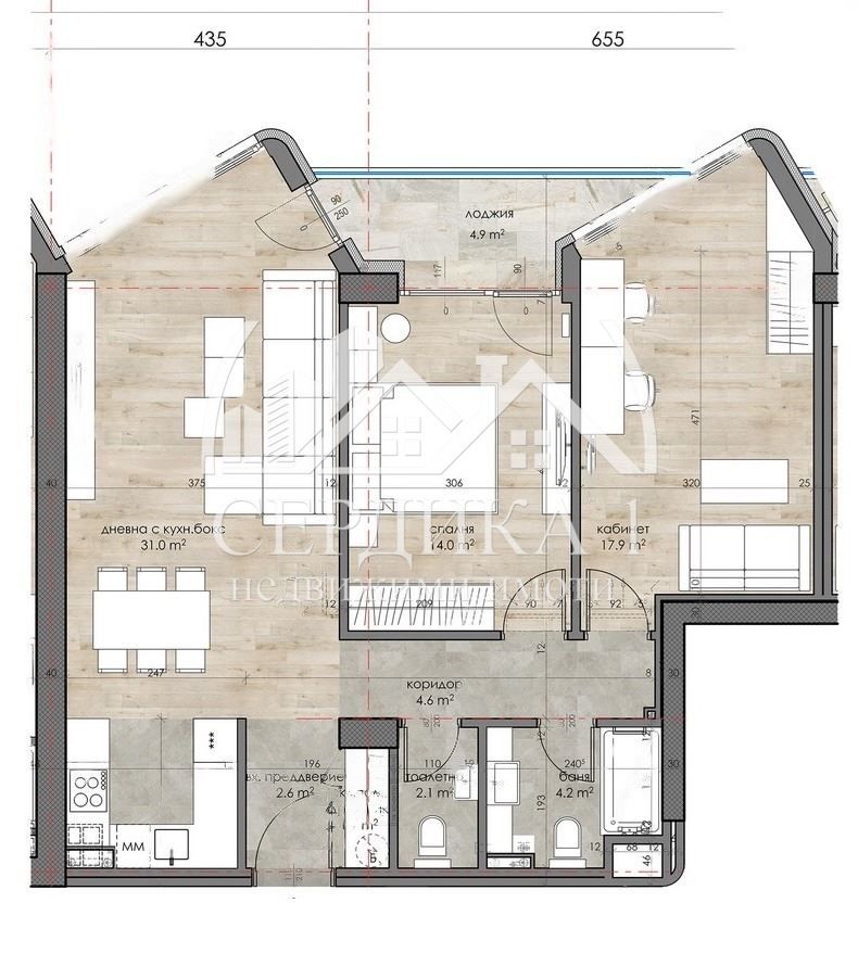 Тристаен апартамент в София, Дружба 2 - 111 кв.м за 2850 €/кв.м - Снимка #1