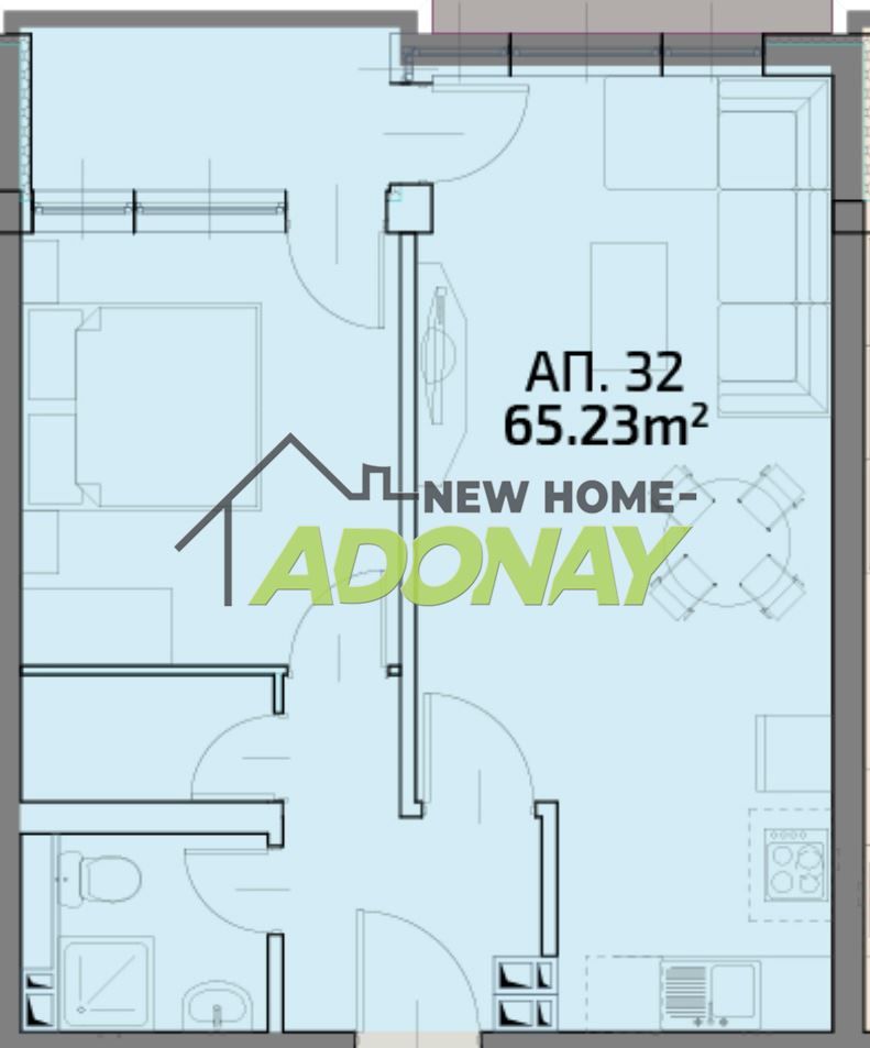 Двустаен апартамент в Пловдив, Център - 65 кв.м за 2309 €/кв.м - Снимка #1