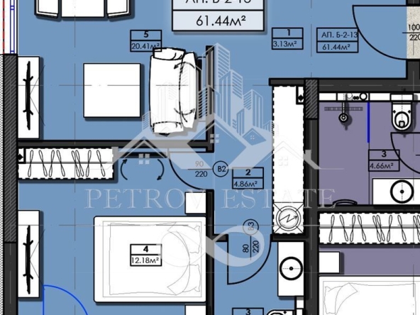 Двустаен апартамент в Велинград - 70 кв.м за 514 €/кв.м - Снимка #1