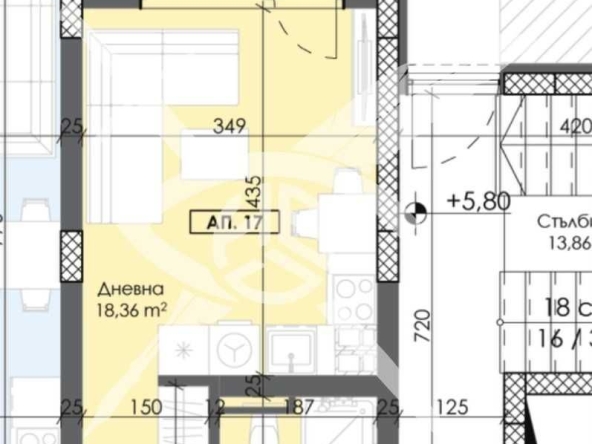 Едностаен апартамент в Пловдив, Тракия - 40 кв.м за 1150 €/кв.м - Снимка #1