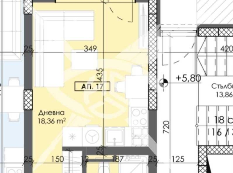 Едностаен апартамент в Пловдив, Тракия - 40 кв.м за 1150 €/кв.м - Снимка #1