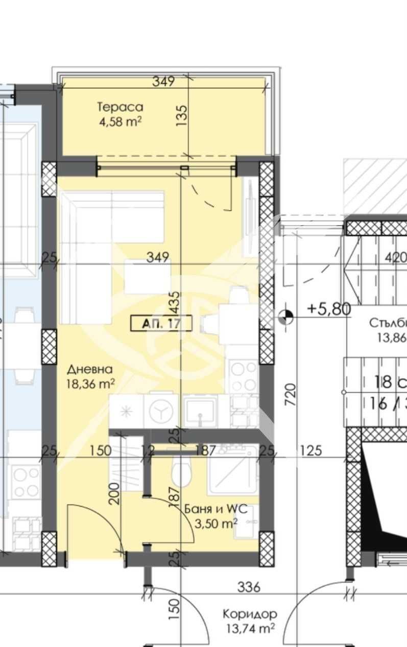 Едностаен апартамент в Пловдив, Тракия - 40 кв.м за 1150 €/кв.м - Снимка #1