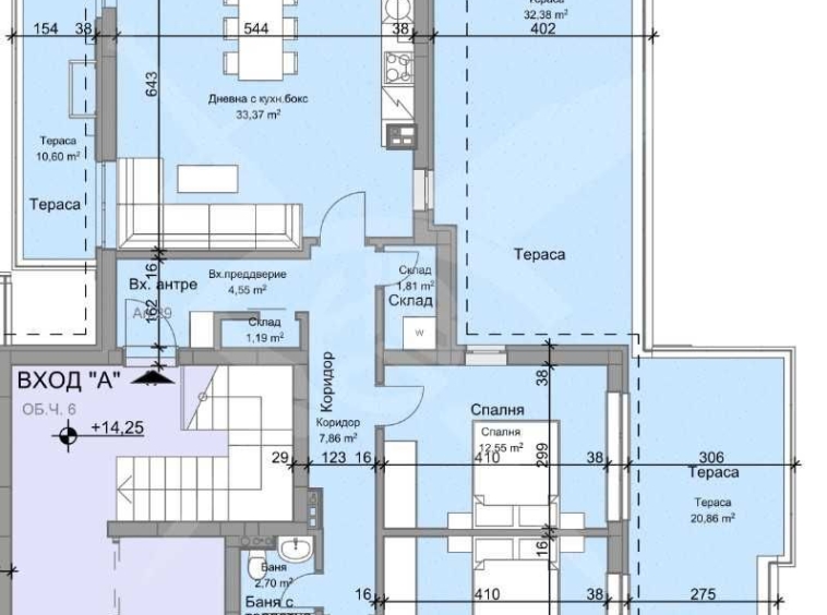 Тристаен апартамент в Пловдив, Остромила - 185 кв.м за 1190 €/кв.м - Снимка #1