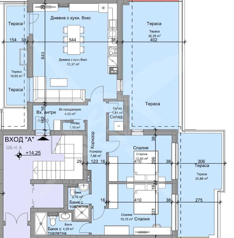 Тристаен апартамент в Пловдив, Остромила - 185 кв.м за 1190 €/кв.м - Снимка #1