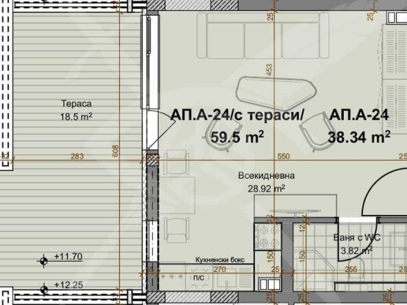 Едностаен апартамент в Пловдив, Христо Смирненски - 69 кв.м за 388 €/кв.м - Снимка #1