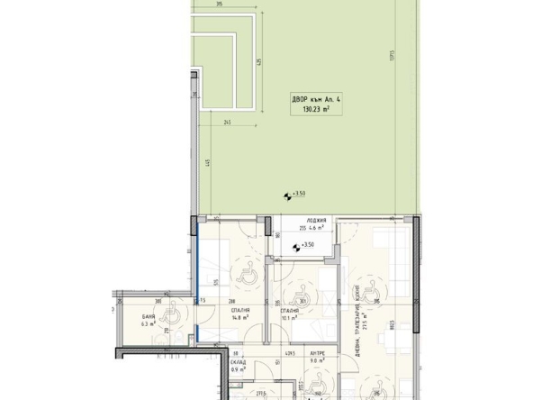 Тристаен апартамент в София, в.з. Киноцентъра - 238 кв.м за 894 €/кв.м - Снимка #1