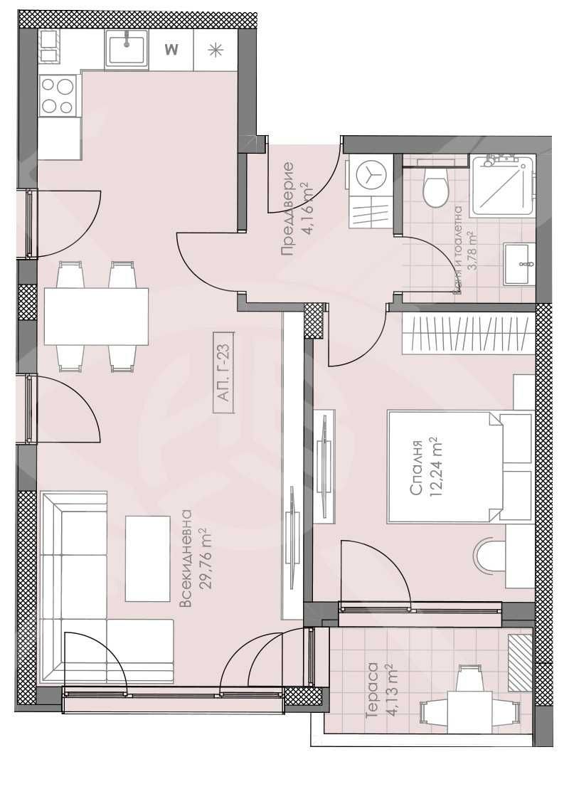 Двустаен апартамент в Пловдив, Остромила - 74 кв.м за 557 €/кв.м - Снимка #1