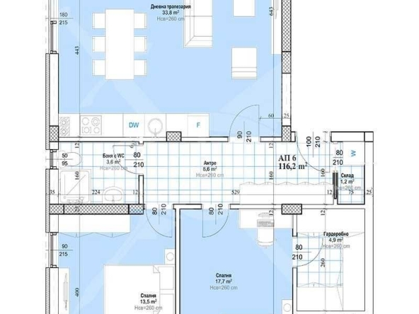 Тристаен апартамент в Пловдив, Христо Смирненски - 132 кв.м за 1198 €/кв.м - Снимка #1