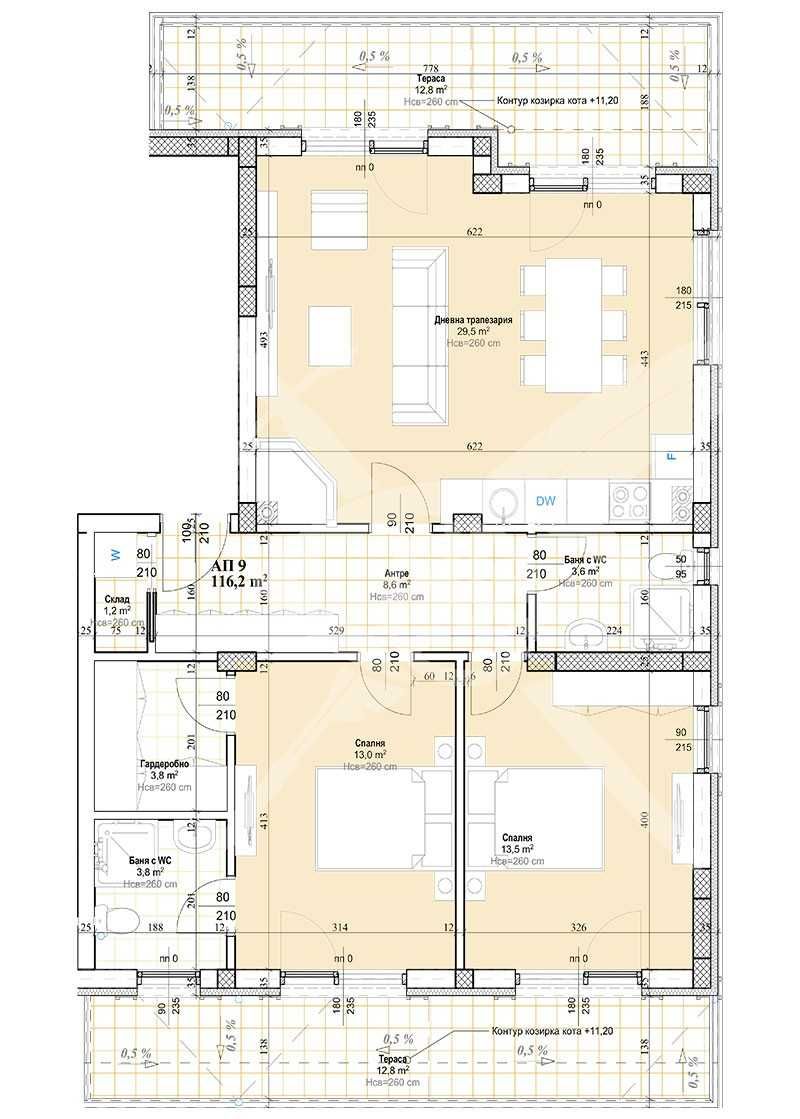 Тристаен апартамент в Пловдив, Христо Смирненски - 132 кв.м за 1349 €/кв.м - Снимка #1