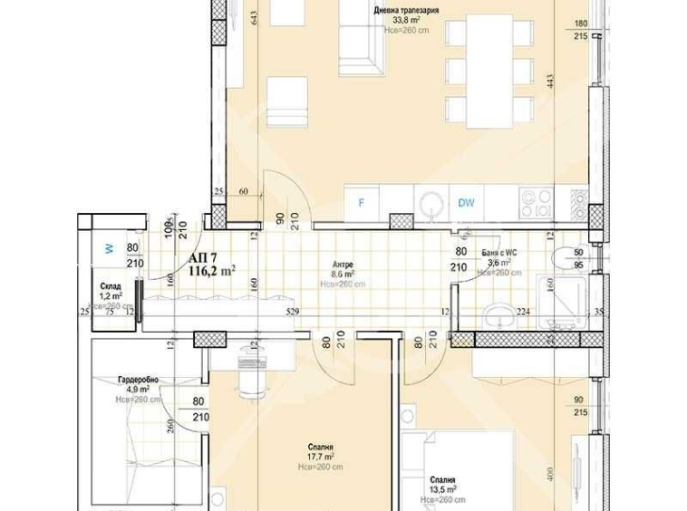 Тристаен апартамент в Пловдив, Христо Смирненски - 132 кв.м за 1248 €/кв.м - Снимка #1
