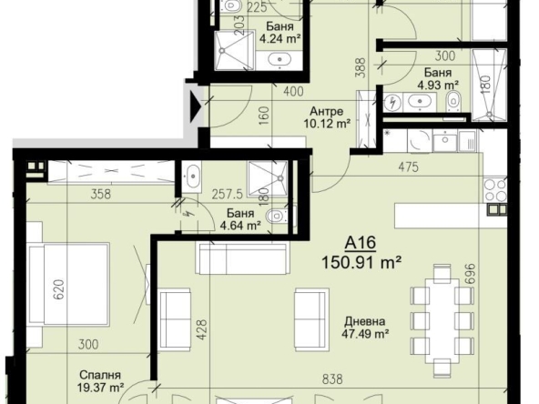 Четиристаен апартамент в Варна, Бриз - 171 кв.м за 2141 €/кв.м - Снимка #1