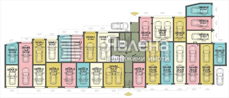 Гараж / Паркомясто в Бургас, Меден рудник - зона В - 21 кв.м за 828 €/кв.м - Снимка #1