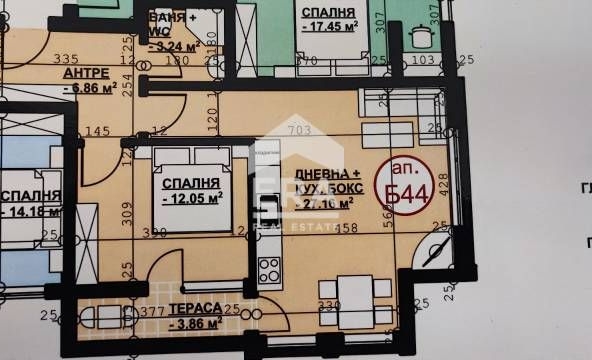 Двустаен апартамент в Хасково, Орфей - 80 кв.м за 961 €/кв.м - Снимка #1